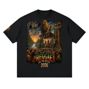 JahDean Apparel Streetwear Reggae Pon Tha River Loose Drop Shoulder T-Shirt